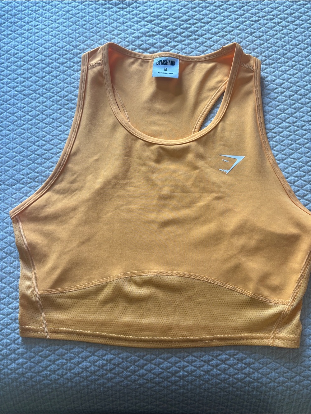 Gymshark Cropped High-Neck Tank in Mustard Yellow